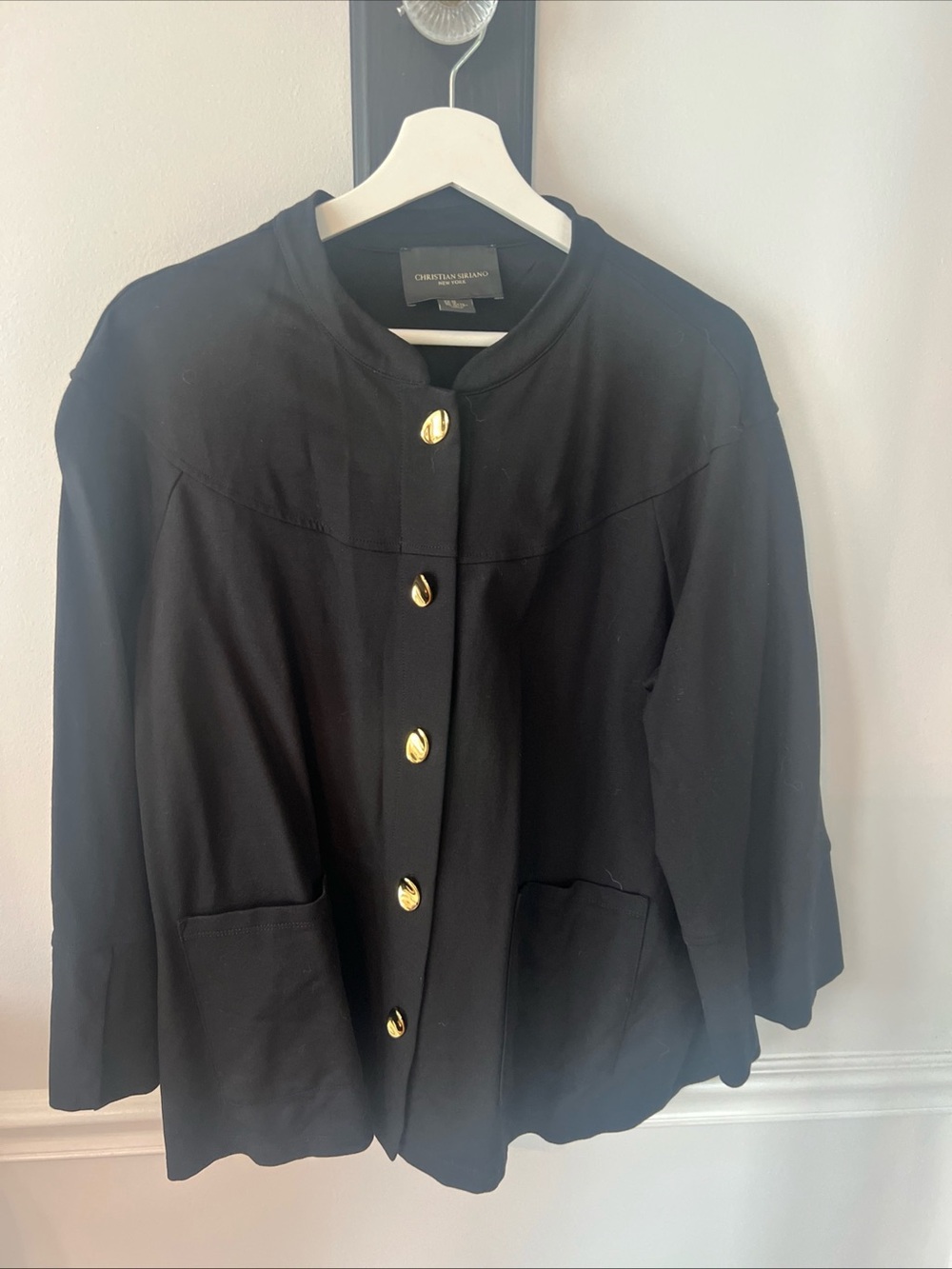 Christian Siriano Black Blazer with Gold Buttons